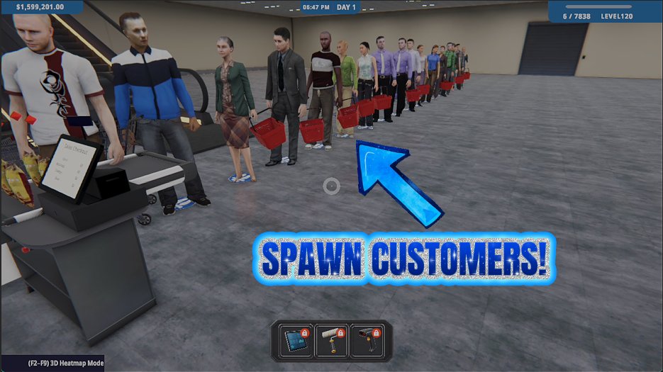 Hypermarket Simulator — Crowd Control (Customer Flow) (screenshot 2)